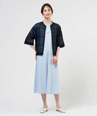 J.PRESS LADIES 【着こなしのポイントに】クリアトップネックレス シルバー系