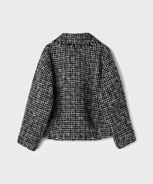 GRACE CONTINENTAL パディングツイードジャケット ブラック