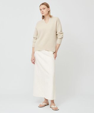 BEIGE， MARCK / デニムスカート White
