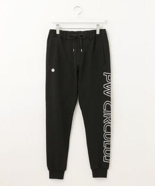 PW CIRCULUS 【MEN】アスレジャー 裏毛 サイドプリント ジョガーパンツ ブラック系