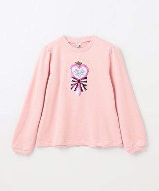 ANY KIDS ミラクルスパンコールトレーナー ピンク（ステッキ×鏡）