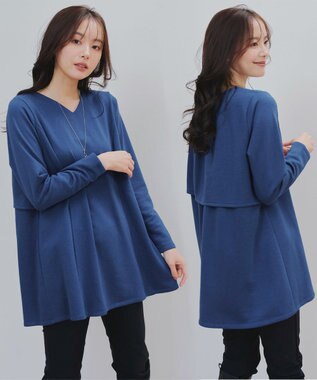 Tiaclasse 【洗える】バックフレア裏毛チュニック