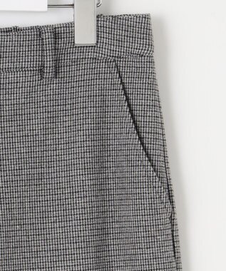 J.PRESS LADIES 【洗える】チェルビック チェック セミワイド パンツ ライトグレー系3