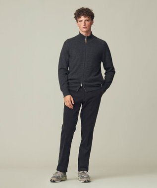 J.PRESS MEN カシミア フルジップ カーディガン グレー系