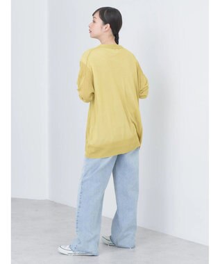 earth music&ecology 接触冷感シアーＢＩＧカーディガン Yellow