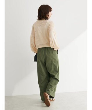 Green Parks ・ｆｕｒｒｙ　ｒａｔｅ　シアー×ギャザープルオーバー Light Beige