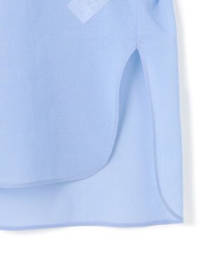 BEIGE， 【洗える】PLUMERIA / コットンシアーパフスリーブブラウス Sax