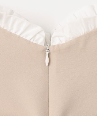 Feroux フリルデザイン・サス付きパンツ ベージュ系