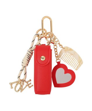 earth music&ecology リップケース付きマルチハートチャーム Red