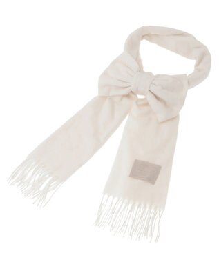 Maison de FLEUR リボン付きストール Ivory