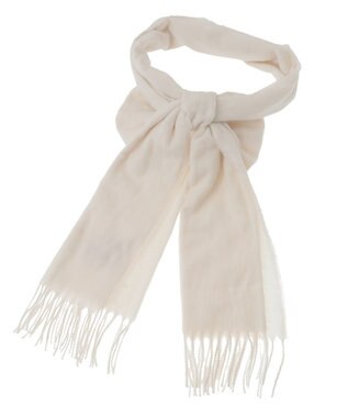 Maison de FLEUR リボン付きストール Ivory