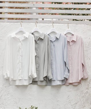 ANY SIS 【美人百花7月号掲載】ライトシアー シャツ オフホワイト