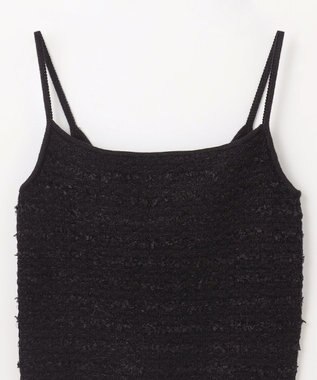 GRACE CONTINENTAL ラメツイードニットキャミ ブラック