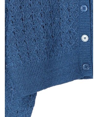 earth music&ecology 透かし編みテープヤーンカーディガン Pink