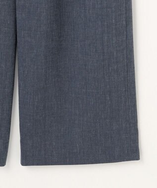 自由区 L 【セットアップ対応】ソフトリネンダンガリーワイド パンツ ネイビー