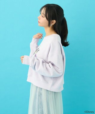 earth music&ecology ふしぎの国のアリス／ショート丈スウェット Purple