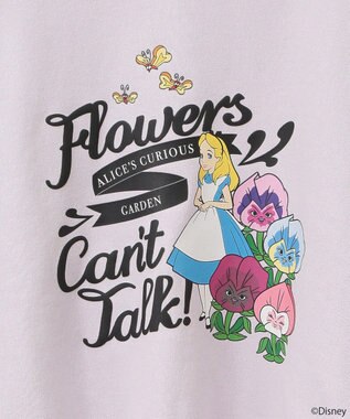 earth music&ecology ふしぎの国のアリス／ショート丈スウェット Purple