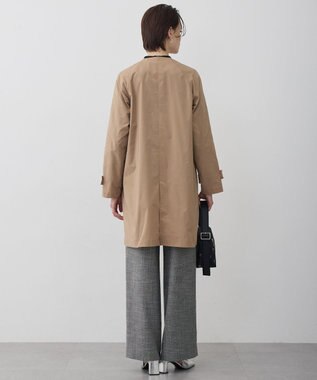 ICB 【2WAY仕様】メモリーストレッチタフタ トレンチコート アプリコットベージュ