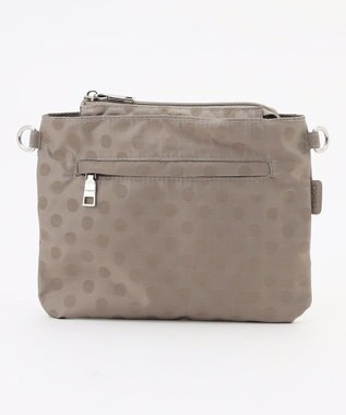 Y'SACCS ドットジャガードポーチ付きリュックサック ライトグレー