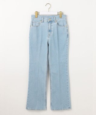 ANY SIS L 【美Denimシリーズ】センタープレスセミフレア デニム ブリーチインディゴ