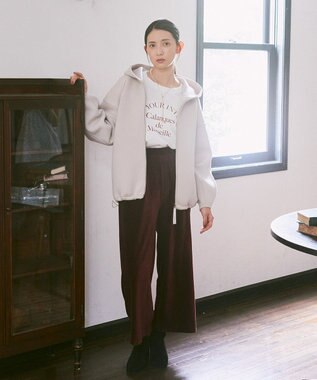 earth music&ecology コーデュロイタックパンツ Bordeaux