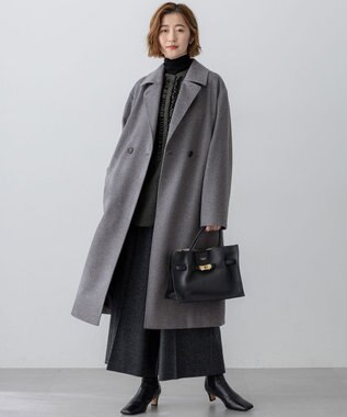 23区 S COLOMBOカシミヤビーバー ダブルフロント チェスターコート グレー系