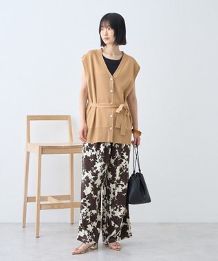 AMERICAN HOLIC 金ボタンニットジレ Camel