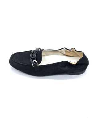 nouvelleRobe Oū 新色追加【本革・高反発】Bit loafers スクエアトゥ ローファー ブラックメタリック