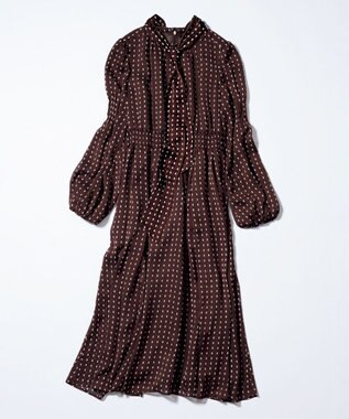 TOCCA 【ヨンア×大人百花×TOCCAコラボ・00サイズあり・洗える】ALLURING BEAUTY ドレス ブラウン×ピンク系