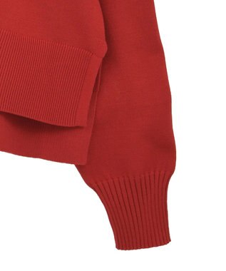 earth music&ecology 【毛玉防止 / 洗濯機洗い可】選べる丈ハイネックニット Red