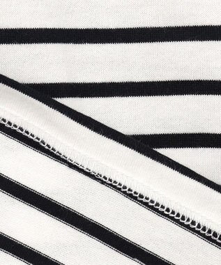 ANY KIDS 【チェリーベリーシリーズ】刺繍 ブラウス ホワイト×ブラックボーダー