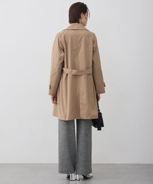 ICB 【2WAY仕様】メモリーストレッチタフタ トレンチコート アプリコットベージュ