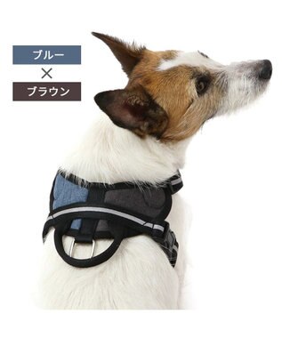 PET PARADISE ヘッドインハーネス 【ＳＳ】 オレンジ / ブルー 【小型犬】