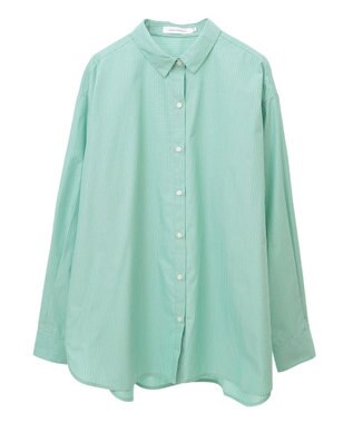 AMERICAN HOLIC イージーケアブロードシャツ Stripe Green