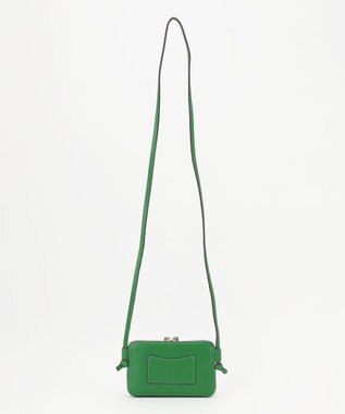 LA BAGAGERIE 【レザー×ステッチ】スクエアマルチポシェット グリーン