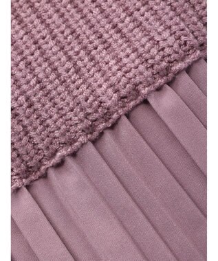 earth music&ecology プリーツフレアニットチュニック Lavender