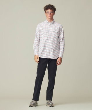 J.PRESS MEN コットンネル タッタソールシャツ/B.D ホワイト系3