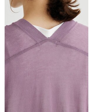 Green Parks 接触冷感シアーニットカーディガン Purple