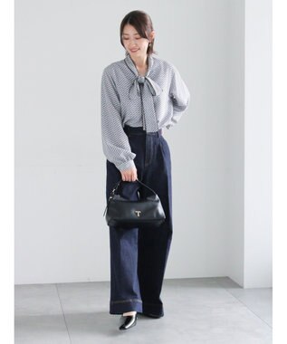 Te chichi ワイドデニムパンツ ネイビー