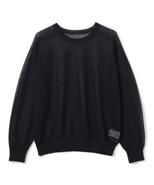 UNFILO ラメシアー ニット ブラック