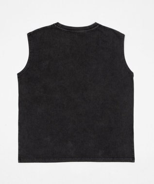 WEGO 【ユニセックス着用ITEM】ブリーチダメージアップリケノースリーブ ブラックその他