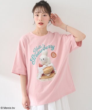 earth music&ecology ｍｉｆｆｙ／ｅａｒｔｈ　ｓｔｒａｗｂｅｒｒｙ　Ｔｅｅ Pink