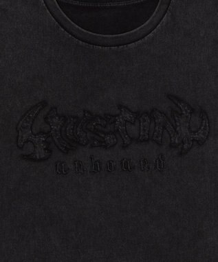 WEGO 【ユニセックス着用ITEM】ブリーチダメージアップリケノースリーブ ブラックその他