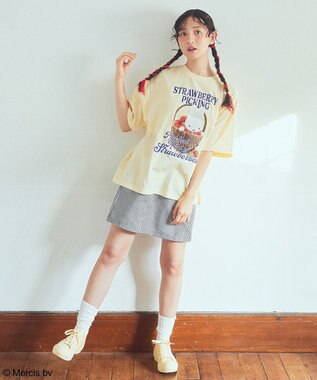 earth music&ecology ｍｉｆｆｙ／ｅａｒｔｈ　ｓｔｒａｗｂｅｒｒｙ　Ｔｅｅ Yellow