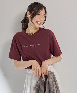 ANY オーガビッツロゴテールＴシャツ バーガンディ