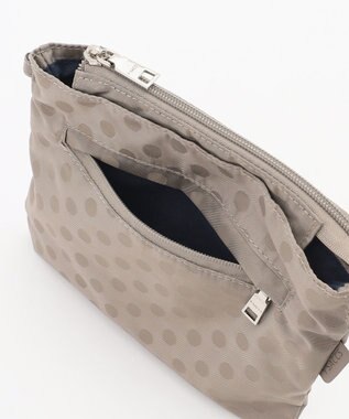 Y'SACCS ドットジャガードポーチ付きリュックサック ライトグレー
