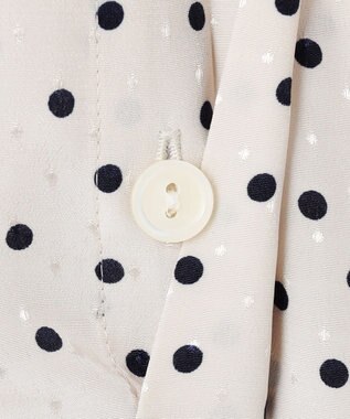 23区 【先行予約】ランダムドットプリント タックブラウス ベージュ系