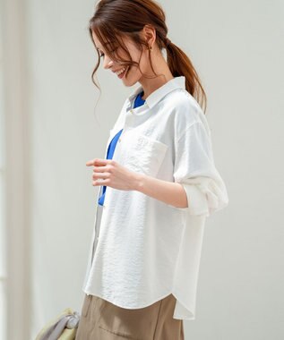 ANY SIS シアーダブルポケット シャツ オフ