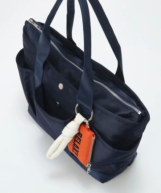 TOPKAPI 【Breath TOPKAPI】サテンナイロン マルチツール A4 トートバッグ ネイビー