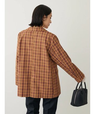 Green Parks ・ＥＬＥＮＣＡＲＥ　ＤＵＥ　チェックテーラードジャケット Brown